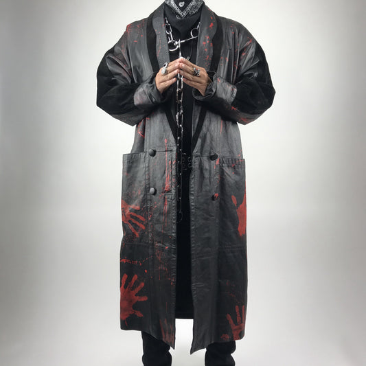 008 Black Bloody Trench Coat image 0