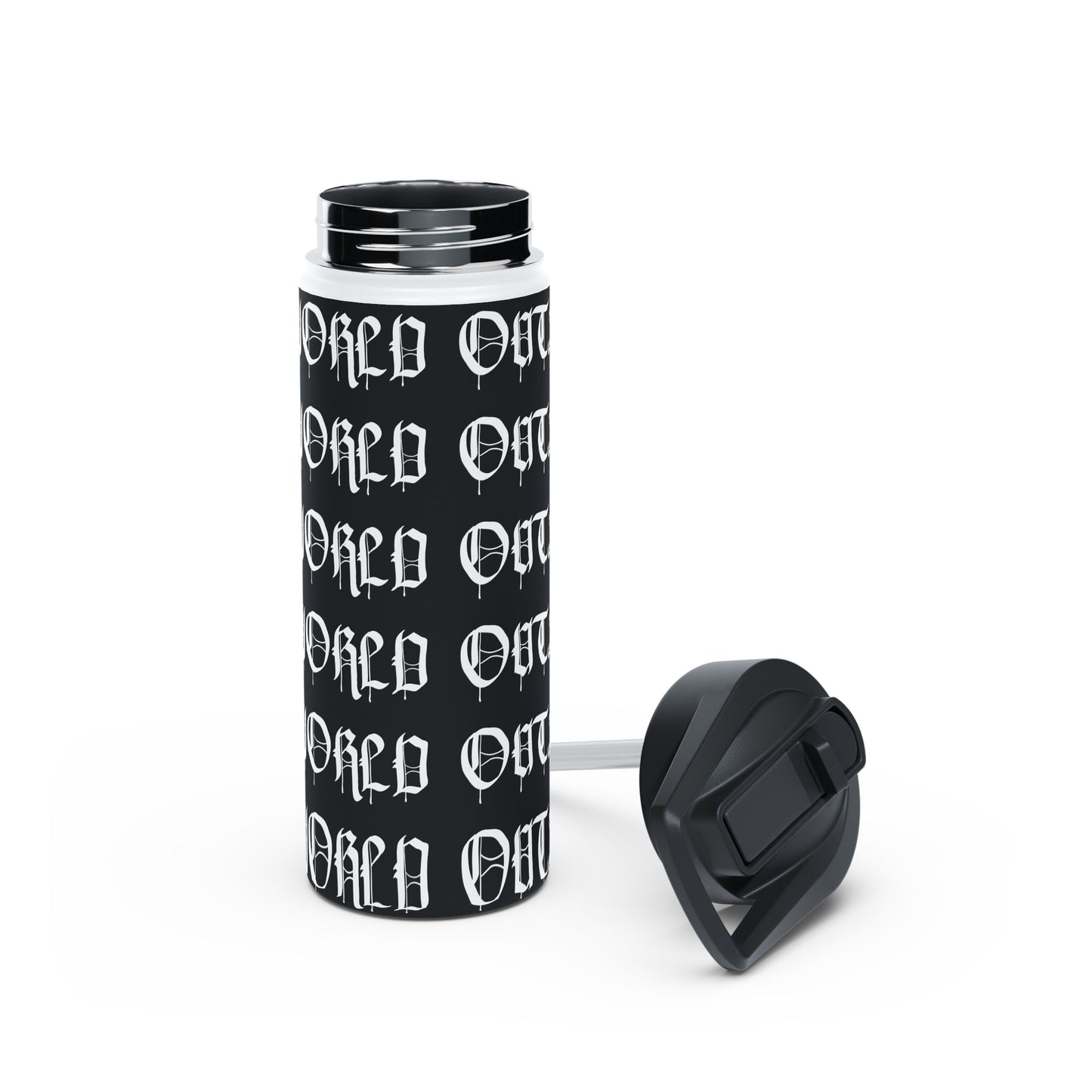 Old World Outsiders Stainless Steel 18oz Water Bottle - Gothic Text Travel Flask