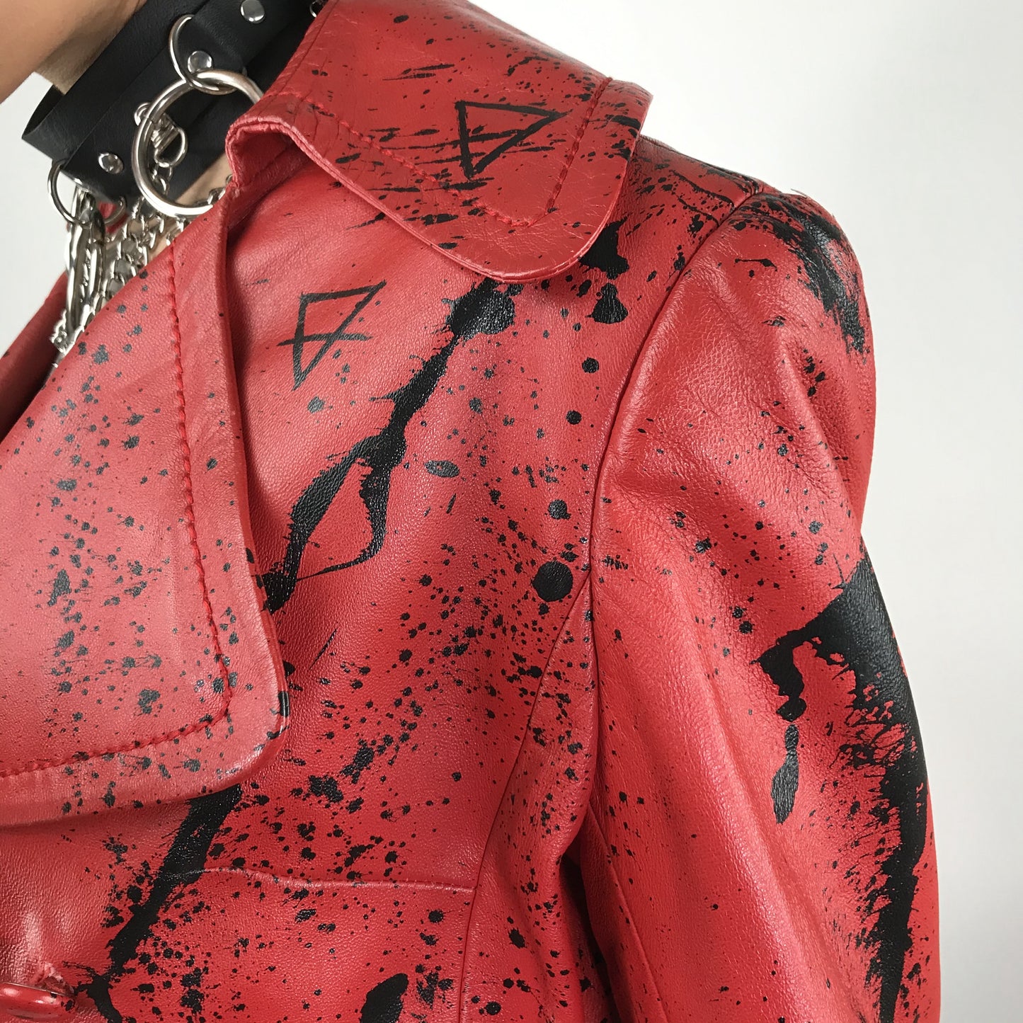 006 Red Bloody Trench Coat image 4
