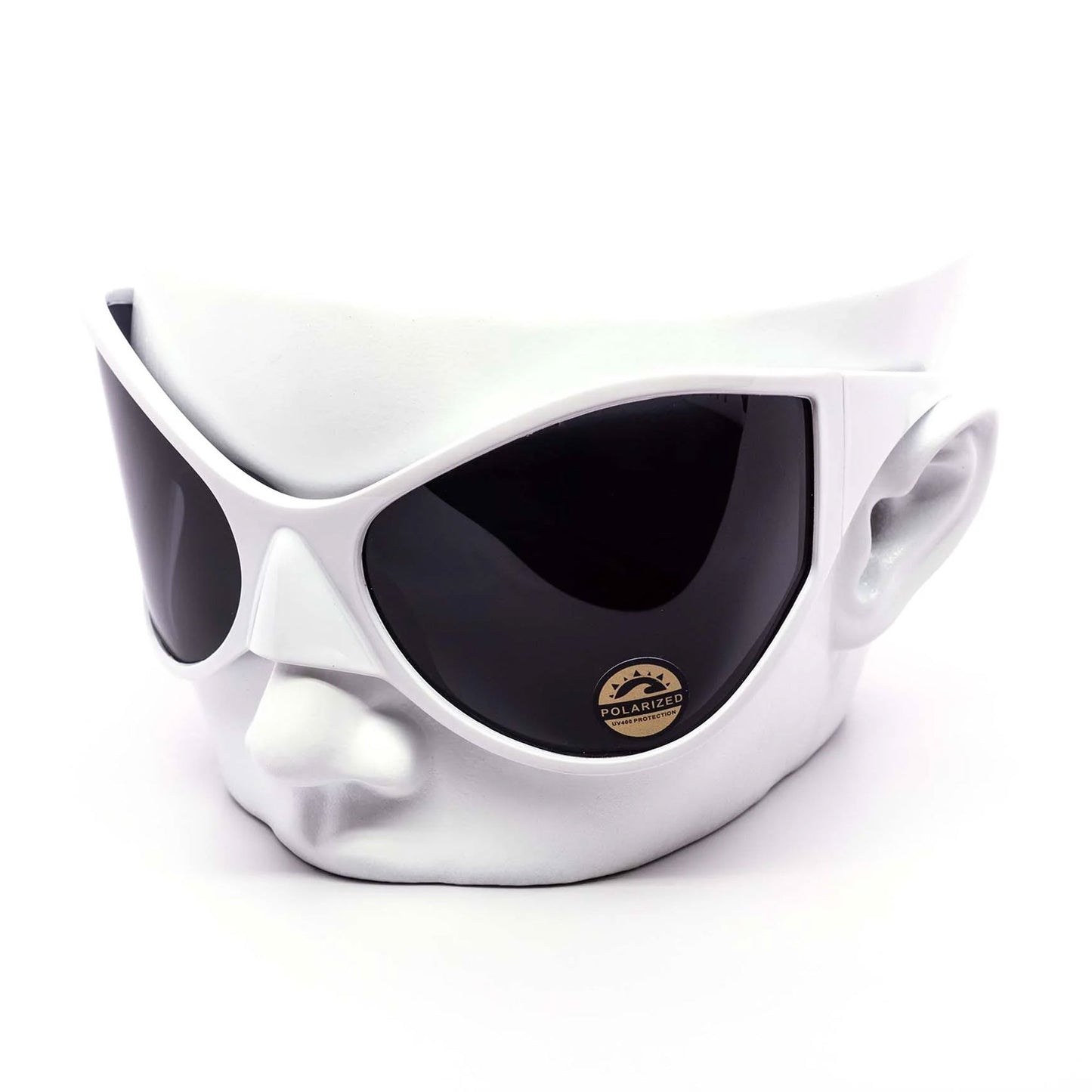 Bandit Oversized White Sunglasses