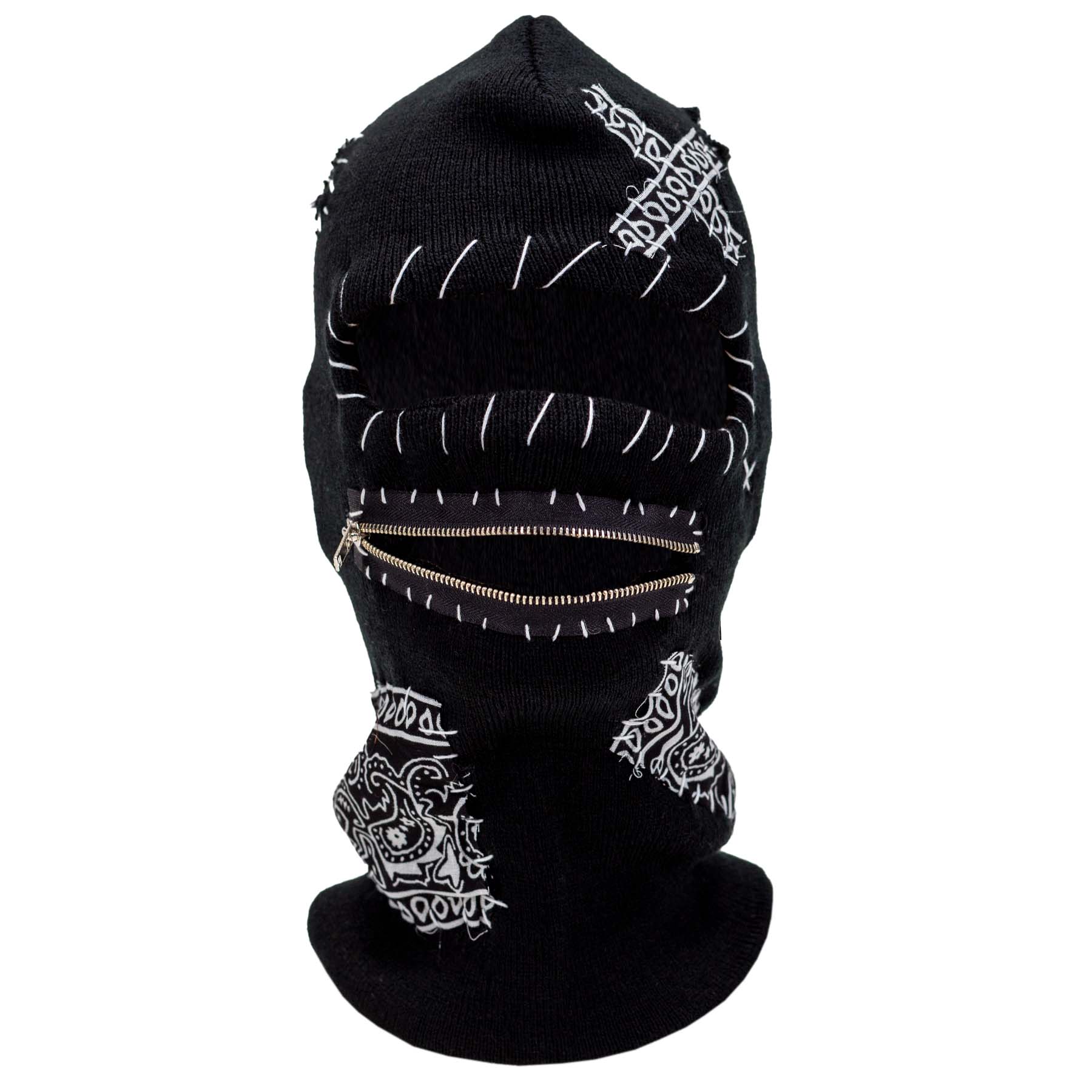 Black Zipper Mouth Ski Mask