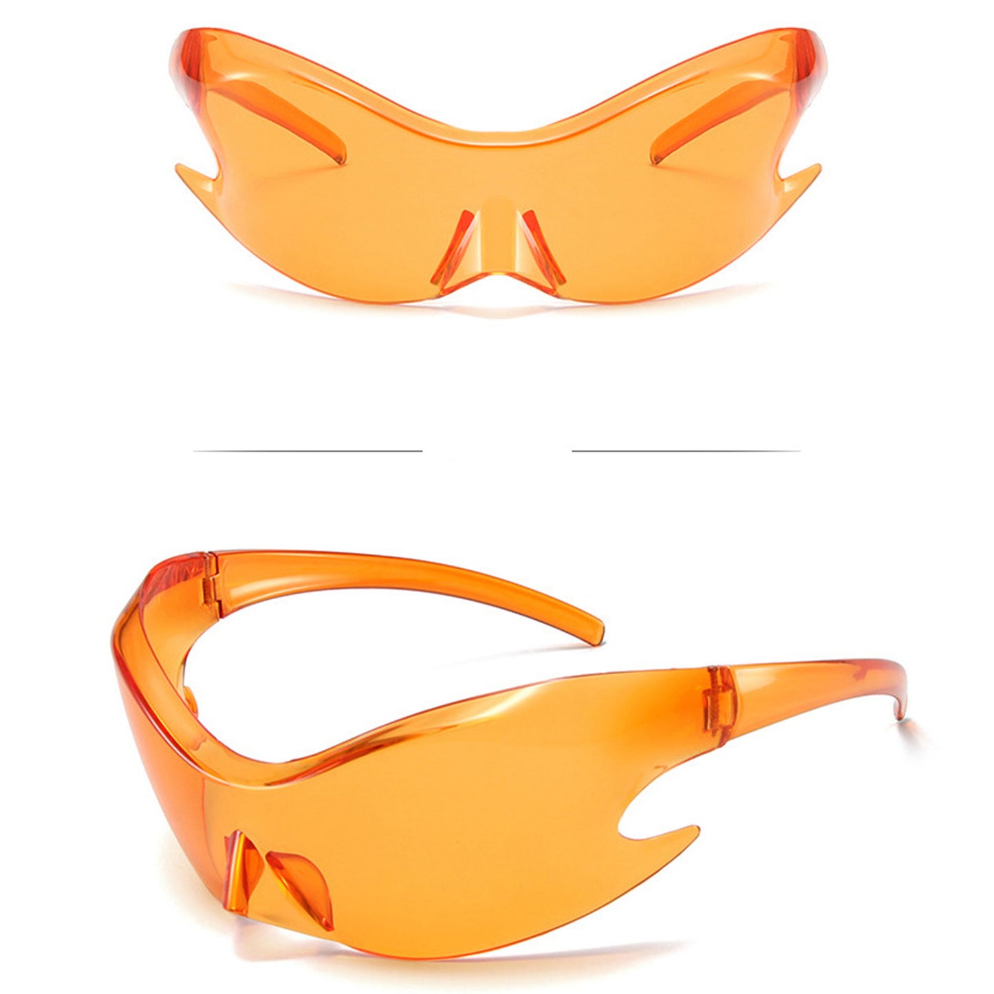 Cyber Rider Clear Orange Sunglasses