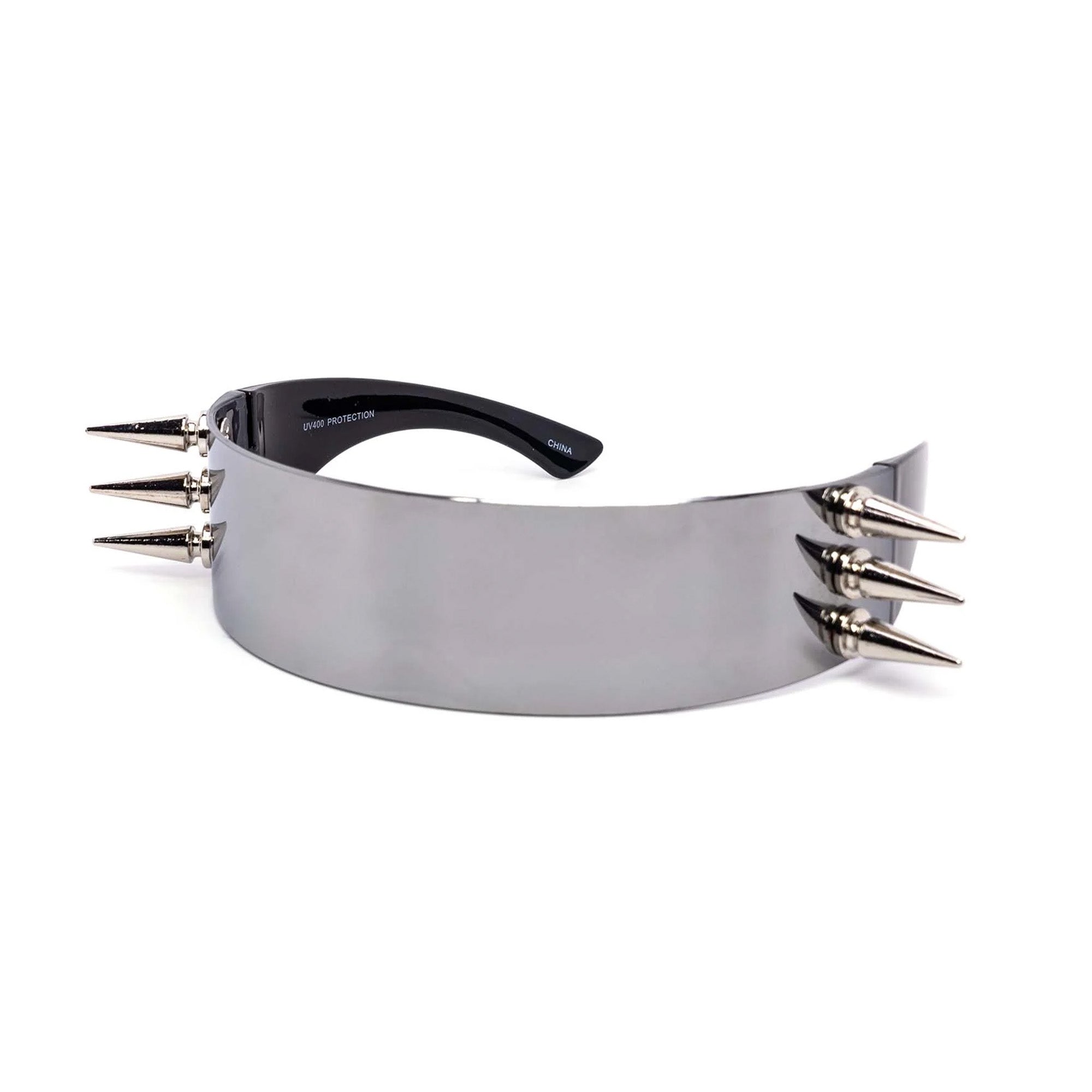 Cyberpunk Silver Spiked Rave Sunglasses