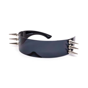 Cyberpunk Black Spiked Rave Sunglasses