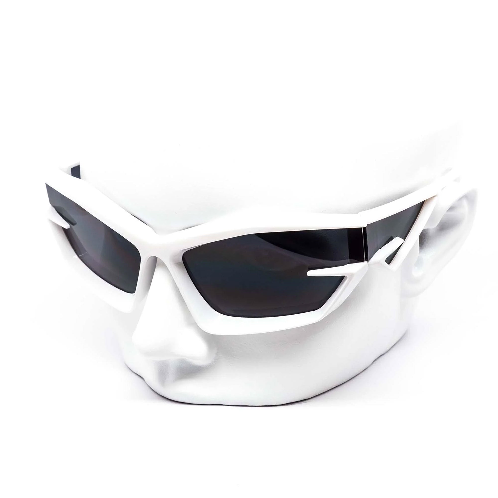 Futuristic Rider White Sunglasses