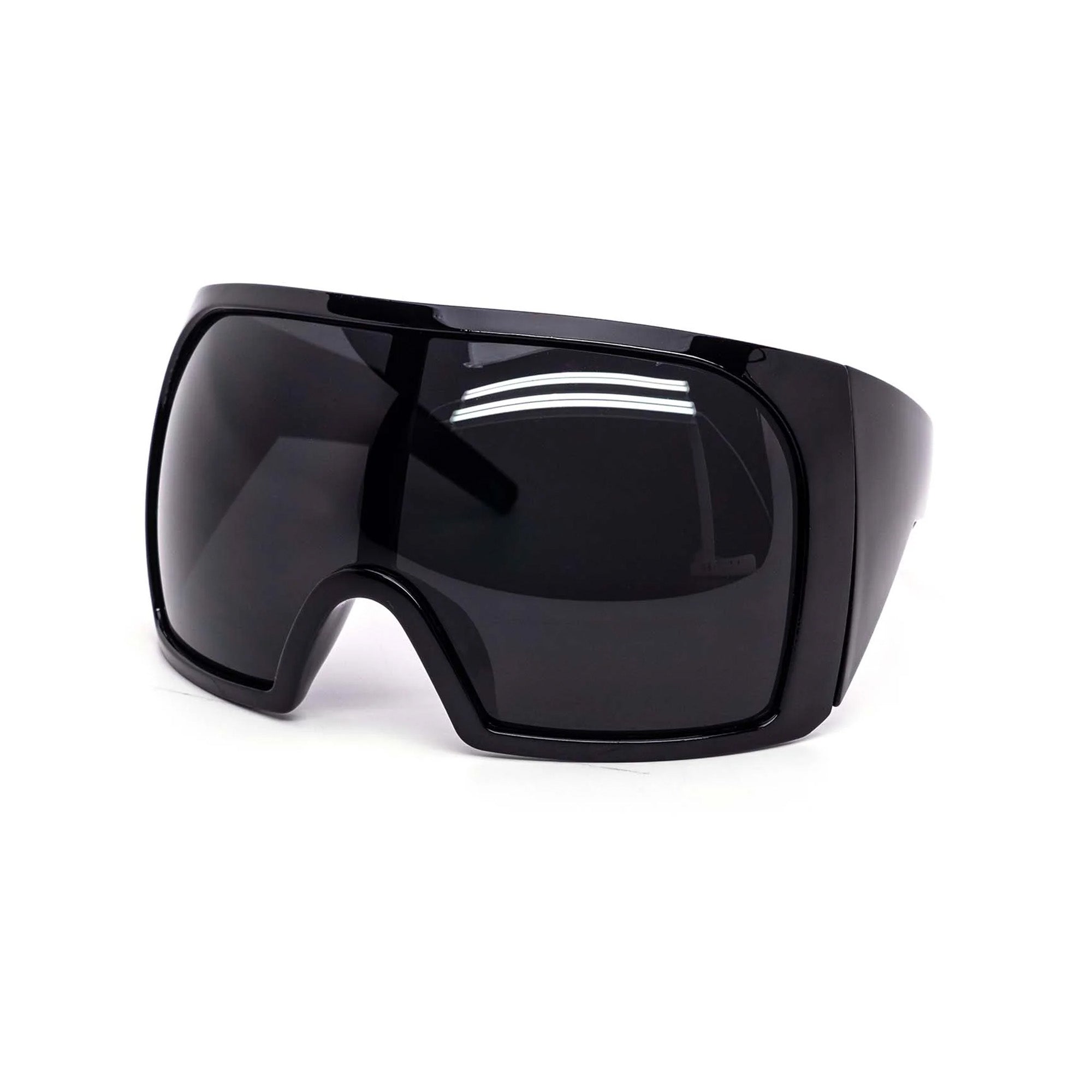 Futuristic Ski Black Sunglasses Rave Gear