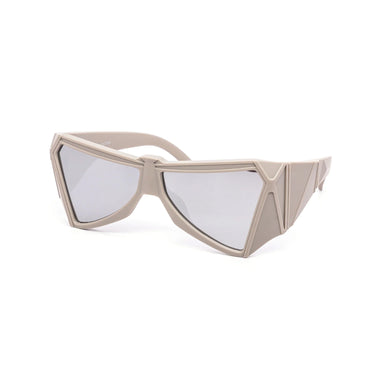 Triangle Geometric Tan Sunglasses Beige