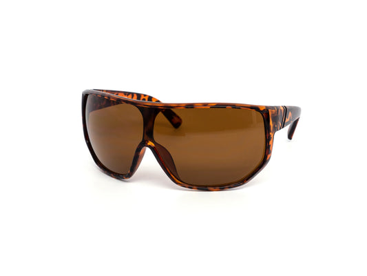Undercover Brown Turtle Print Shield Sunglasses