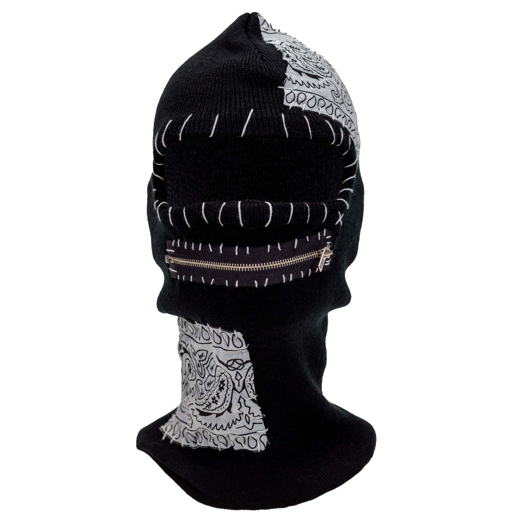 White Zipper Mouth Ski Mask image 0