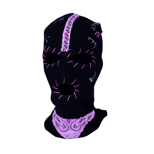 Pink Ski Mask w/ Ponytail Holes image 0