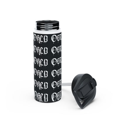 Old World Outsiders Stainless Steel 18oz Water Bottle - Gothic Text Travel Flask