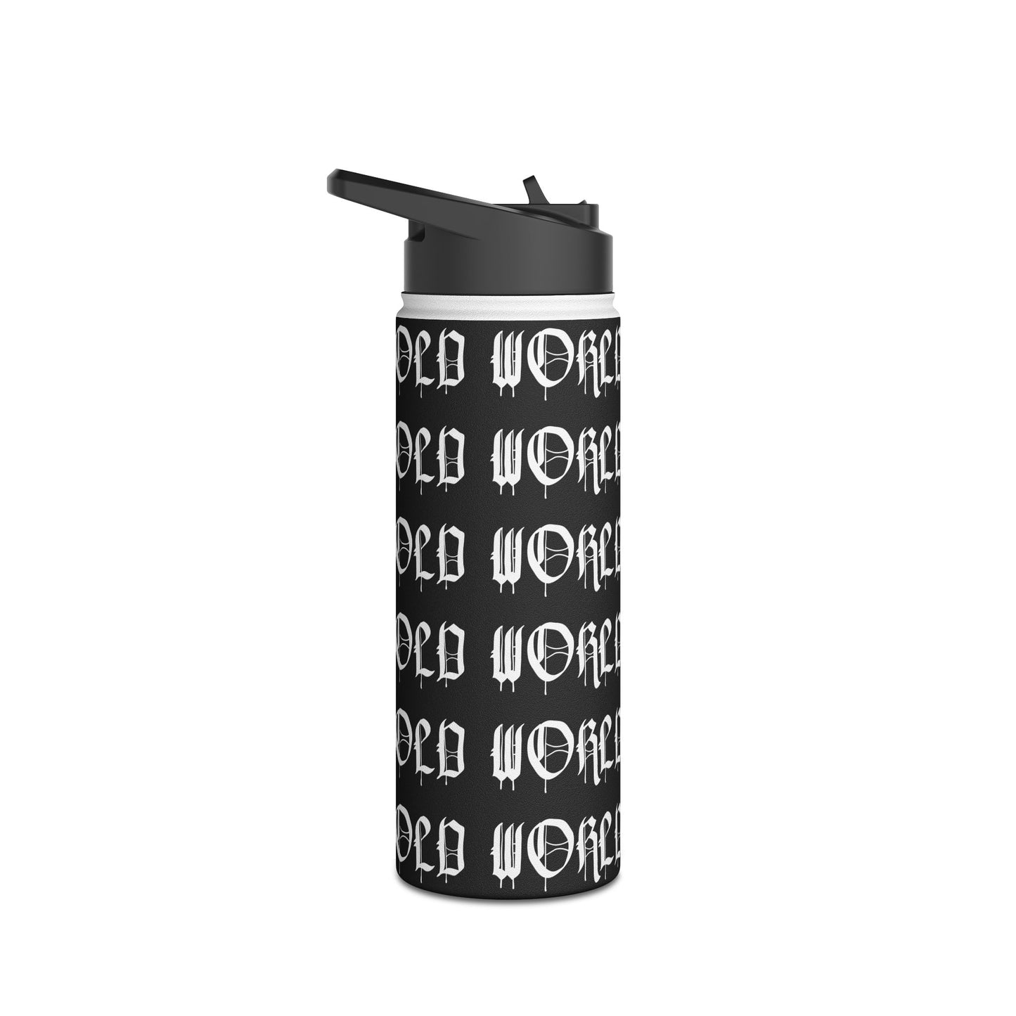 Old World Outsiders Stainless Steel 18oz Water Bottle - Gothic Text Travel Flask