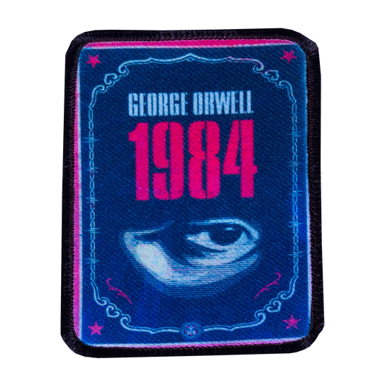 Patch with 'George Orwell 1984' design on a blue background