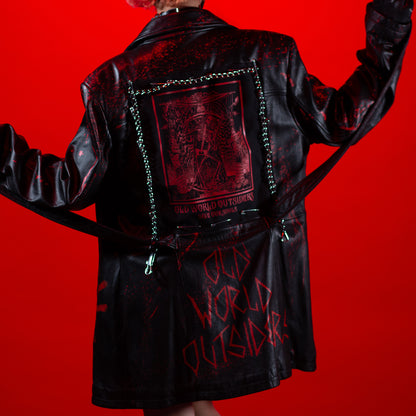 004 Black Bloody Trench Coat image 1