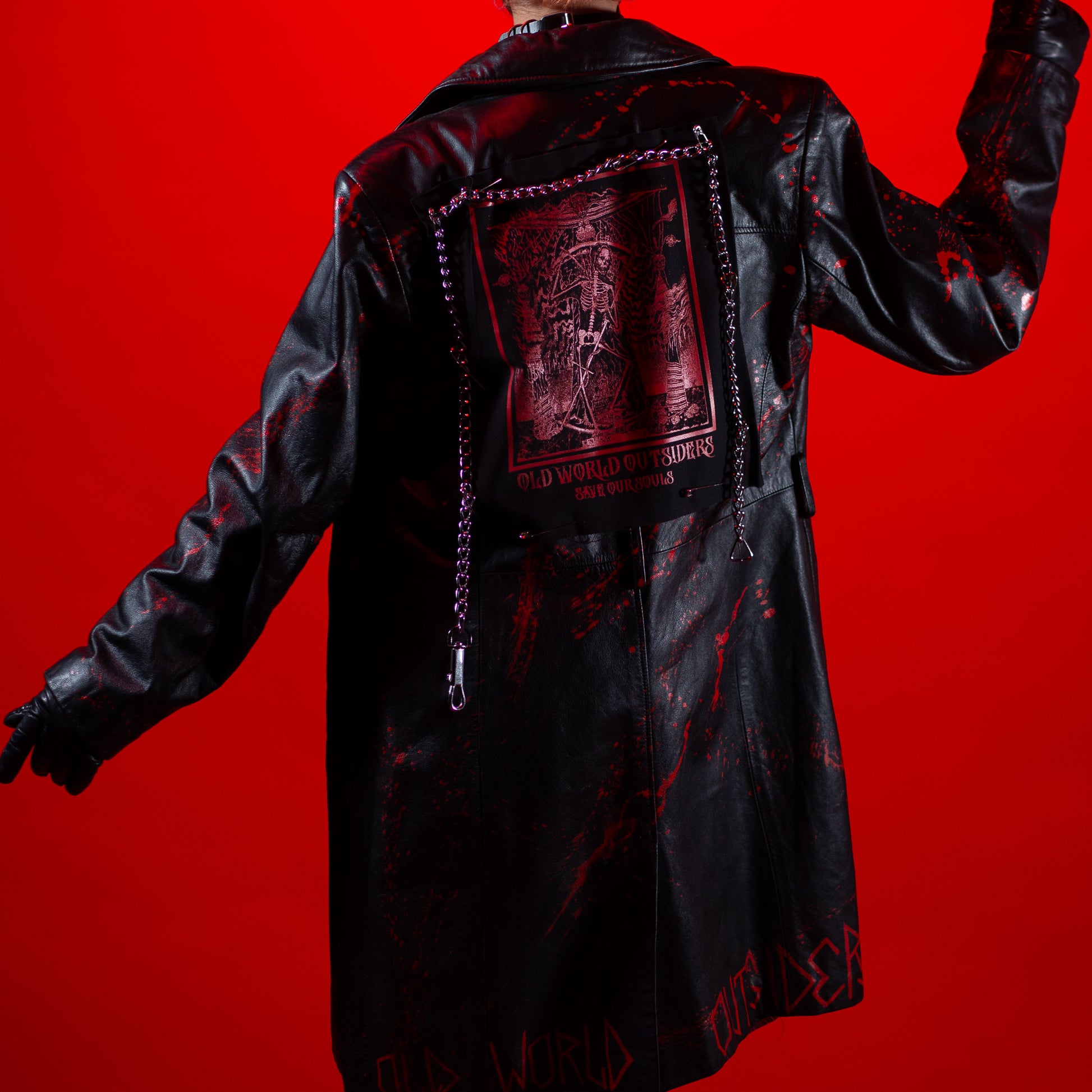 005 Black Bloody Trench Coat image 1