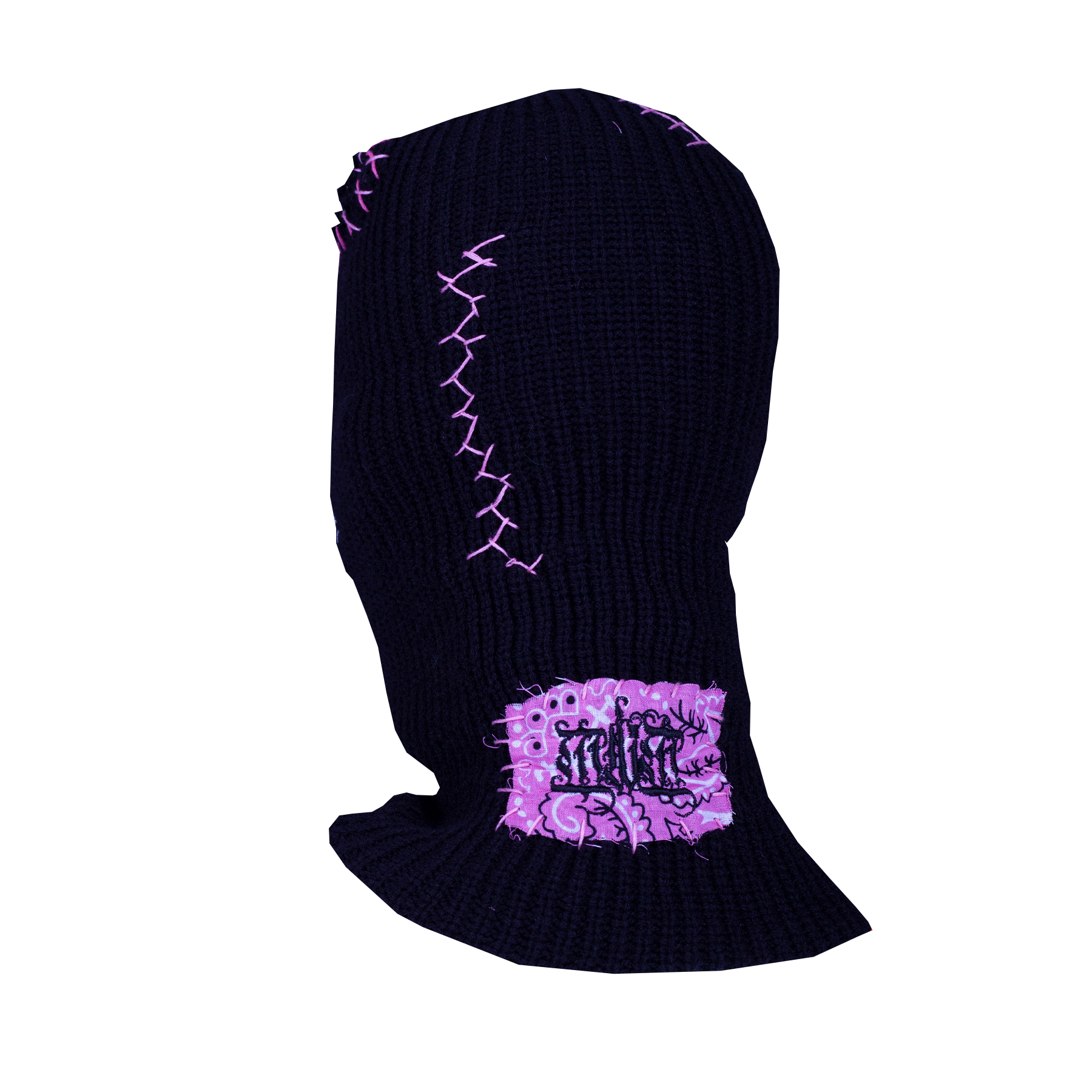 Pink Ski Mask w/ Ponytail Holes image 1