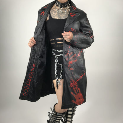 005 Black Bloody Trench Coat image 2