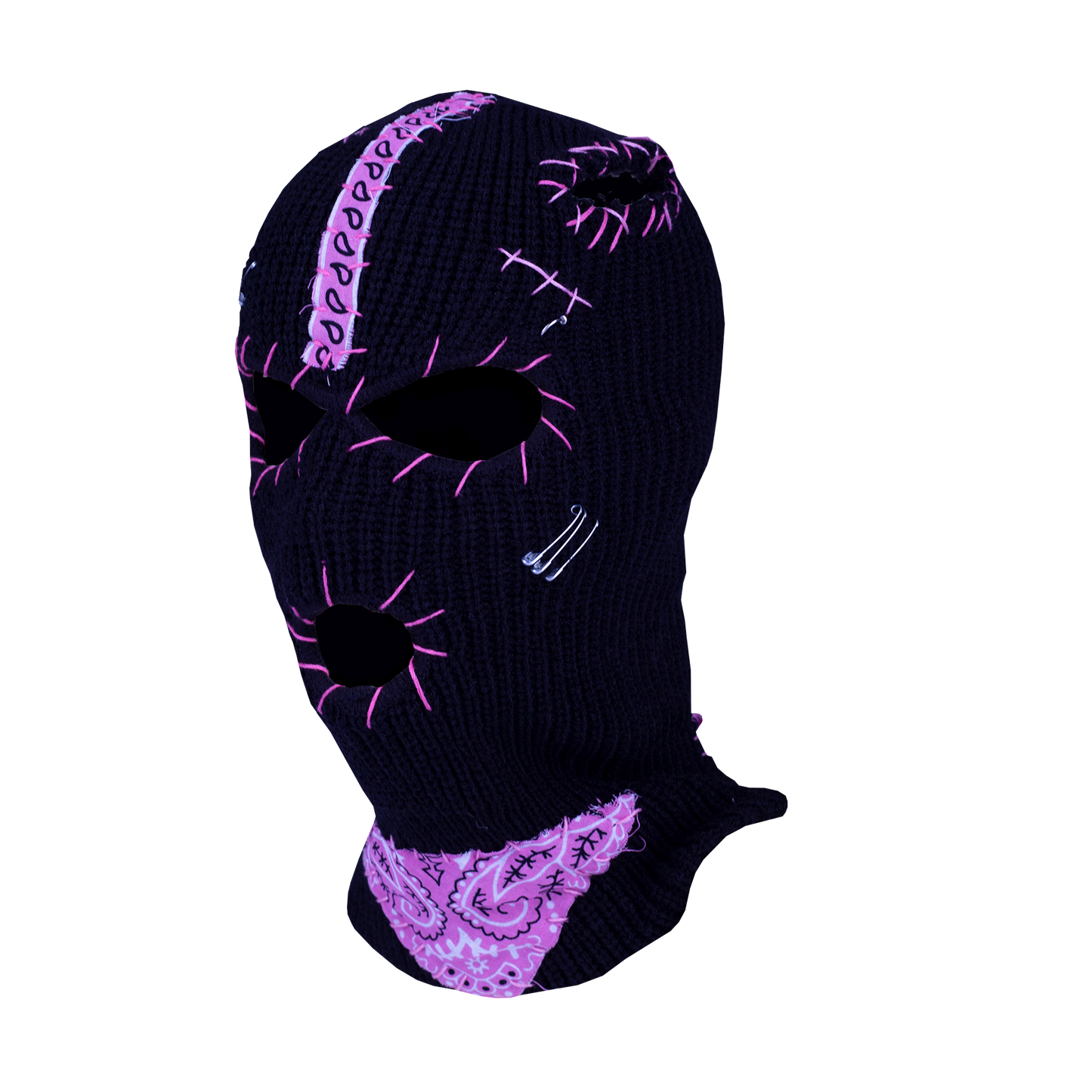 Pink Ski Mask w/ Ponytail Holes image 2