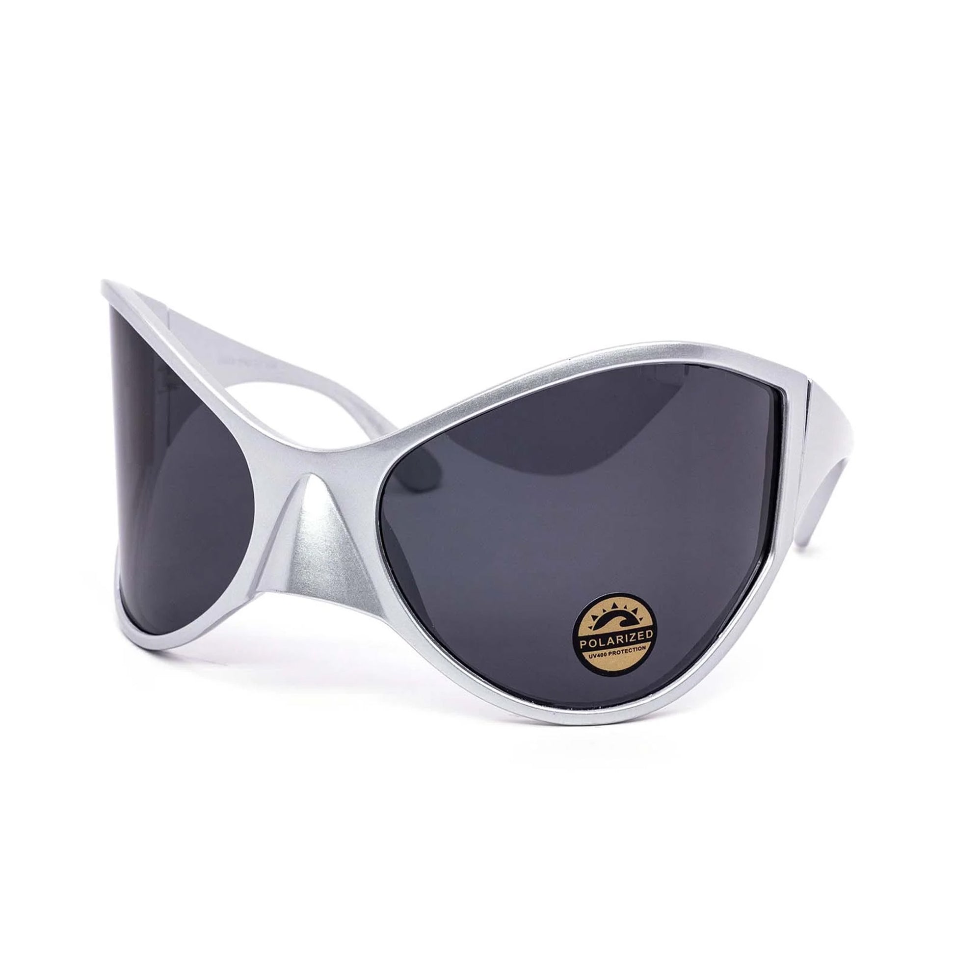 Bandit Silver Oversized Sunglasses