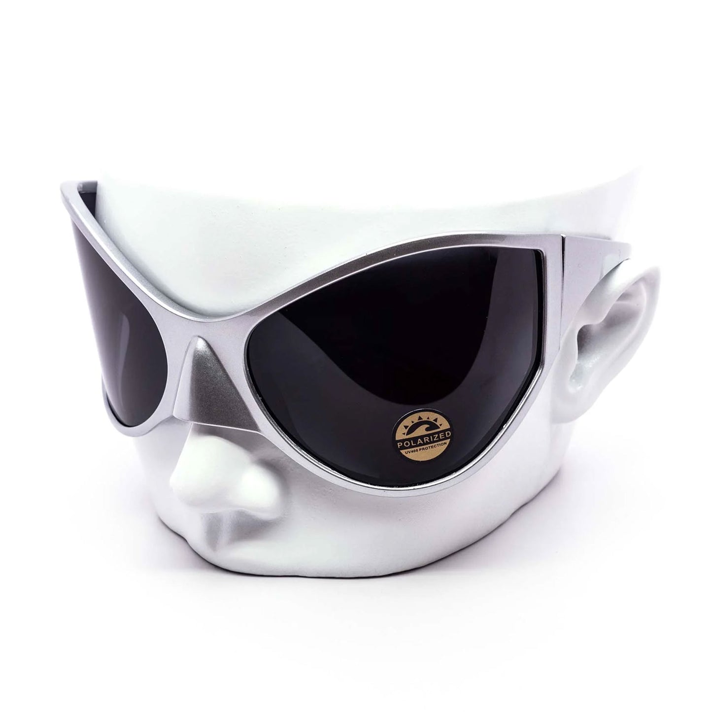 Bandit Silver Oversized Sunglasses 