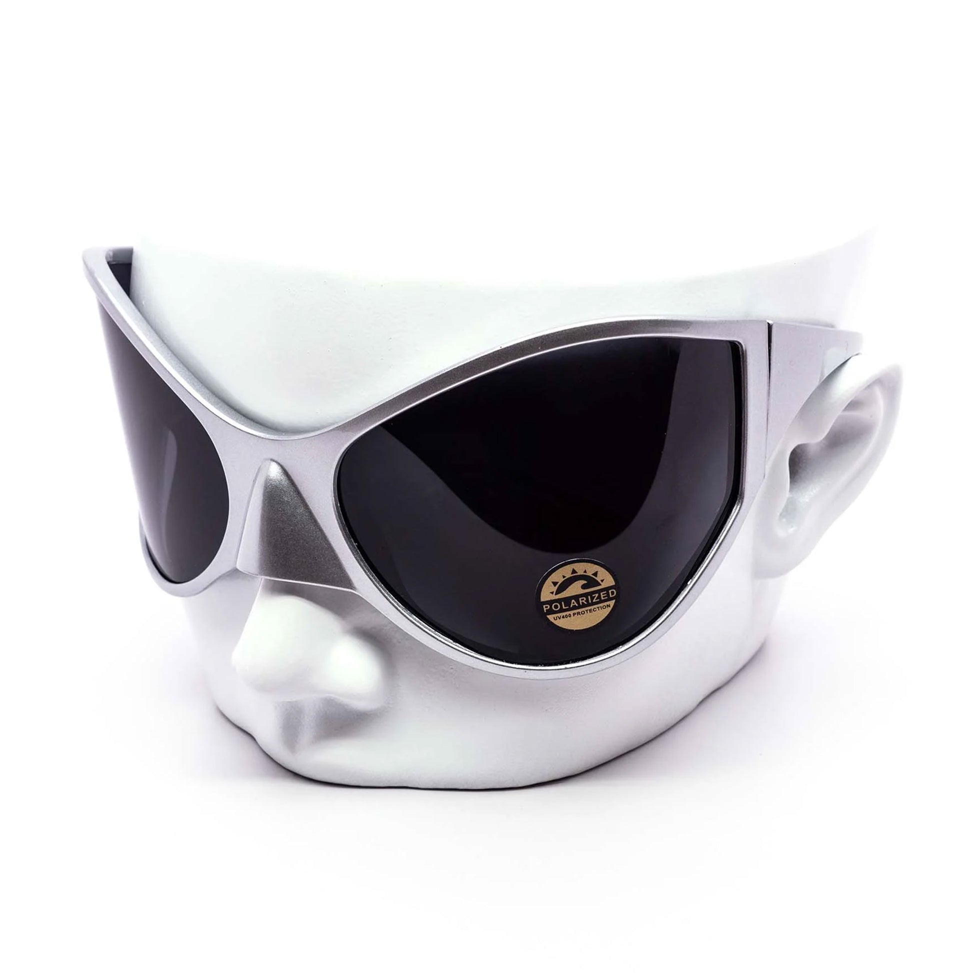 Bandit Silver Oversized Sunglasses 