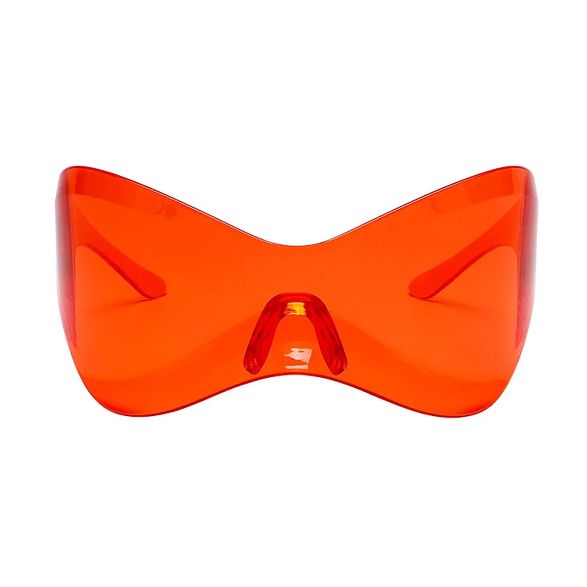 Bat Mirror Orange Sunglasses
