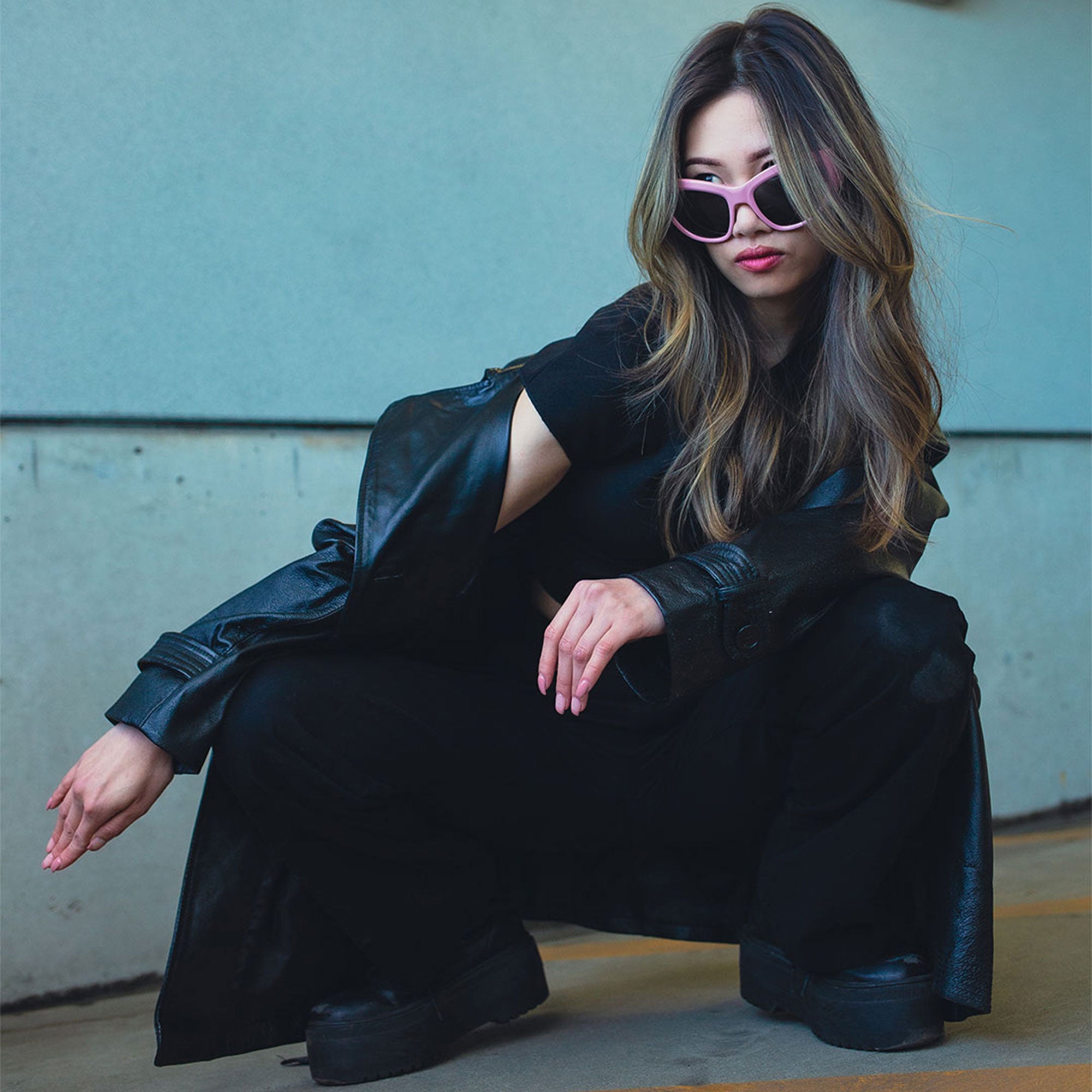 Pink Bug Eye Sunglasses