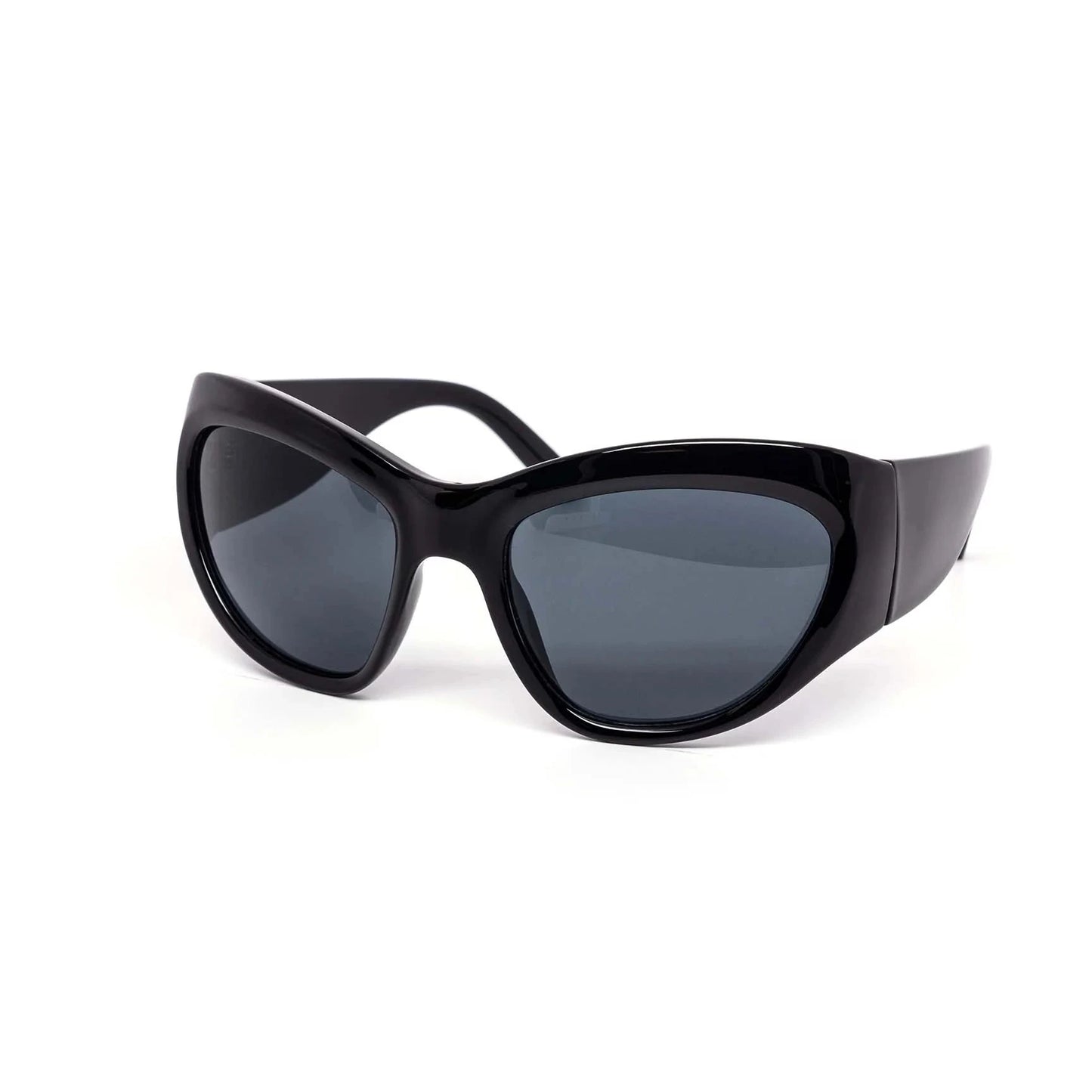 Black Oversized Bug Eye Sunglasses 