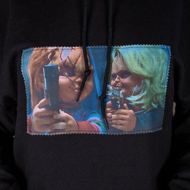 Chucky & Bride patch on hoodie