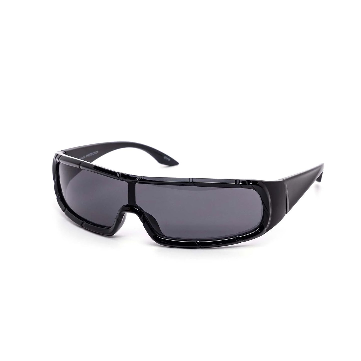 Chunky Treaded Cyclops Black Sunglasses 