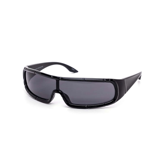 Chunky Treaded Cyclops Black Sunglasses 