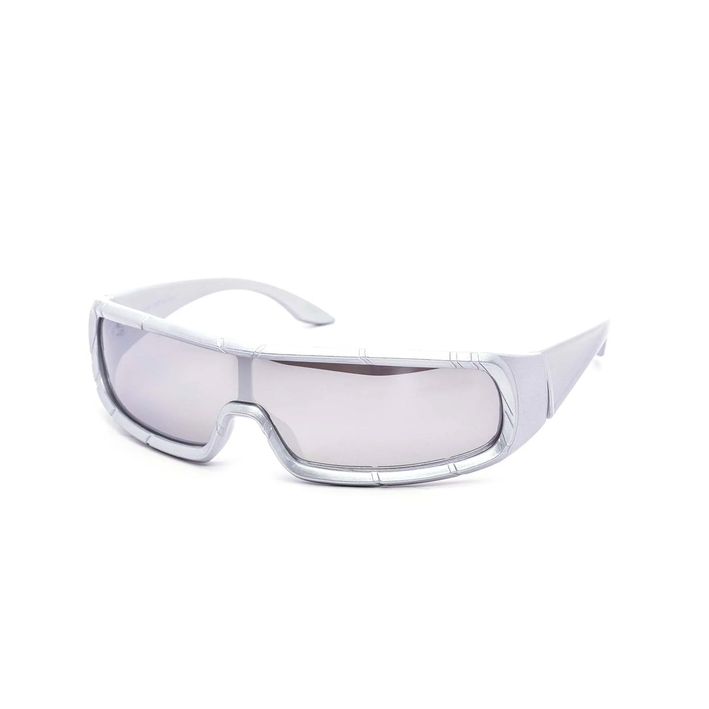 Chunky Treaded Cyclops Silver Sunglasses 
