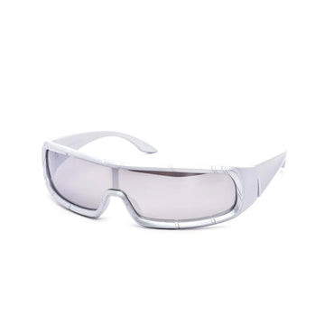 Chunky Treaded Cyclops Silver Sunglasses 