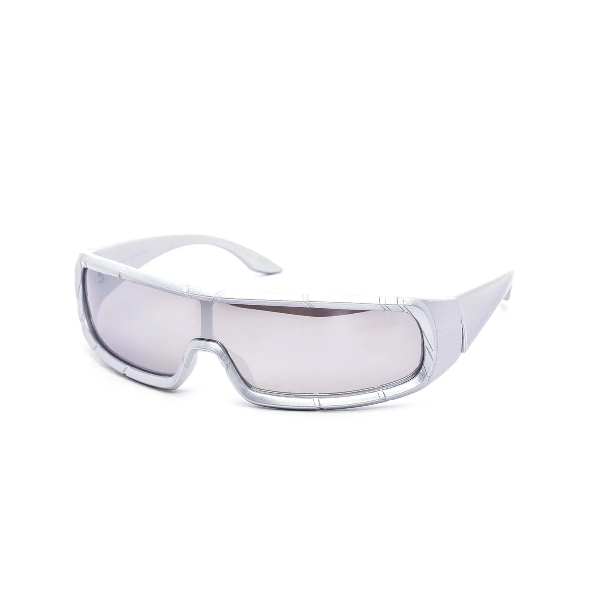Chunky Treaded Cyclops Silver Sunglasses 