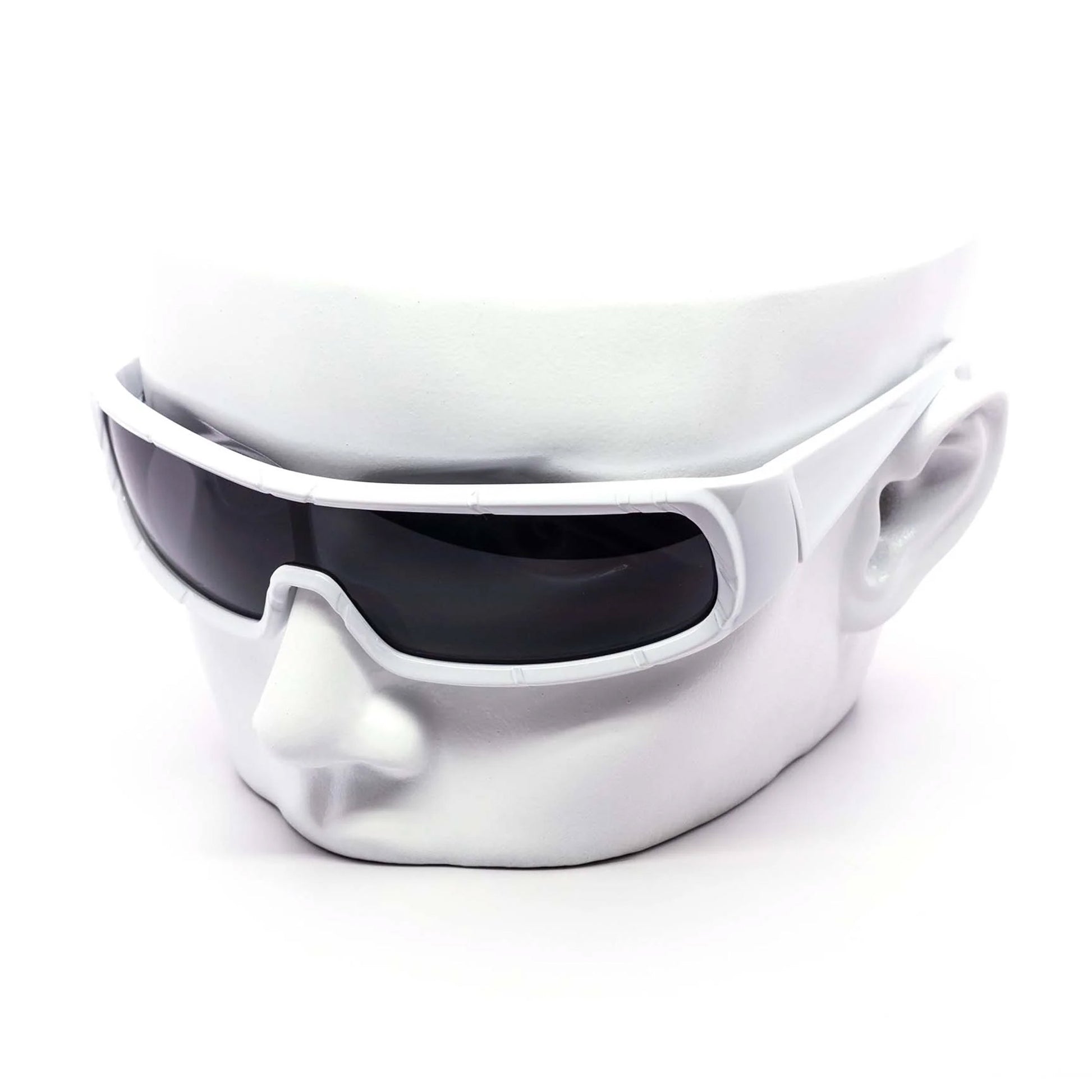 Chunky Treaded Cyclops White Sunglasses