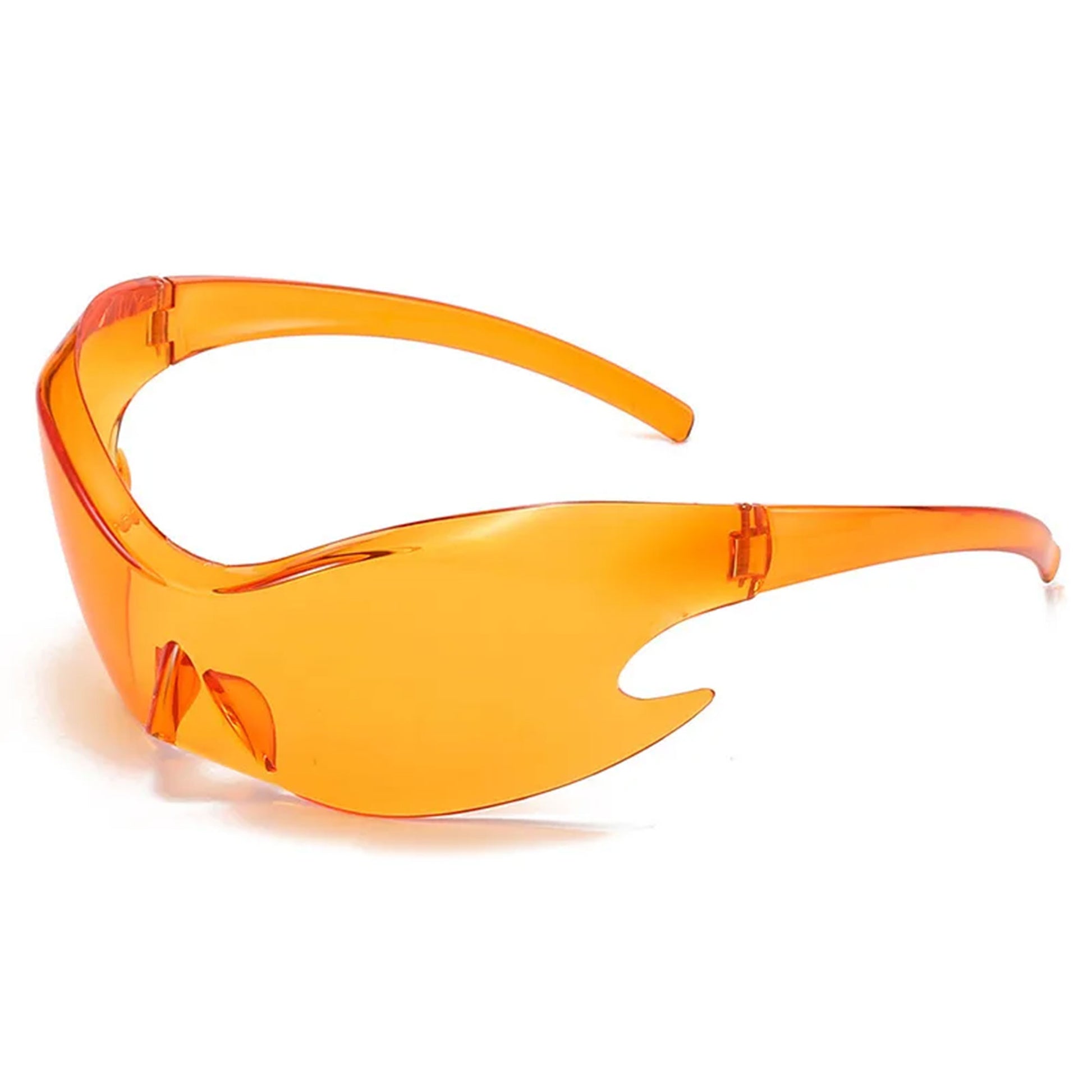 Cyber Rider Orange Clear Sunglasses 