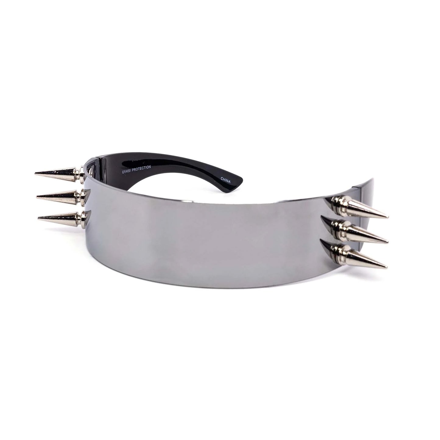 Cyberpunk Silver Spiked Rave Sunglasses