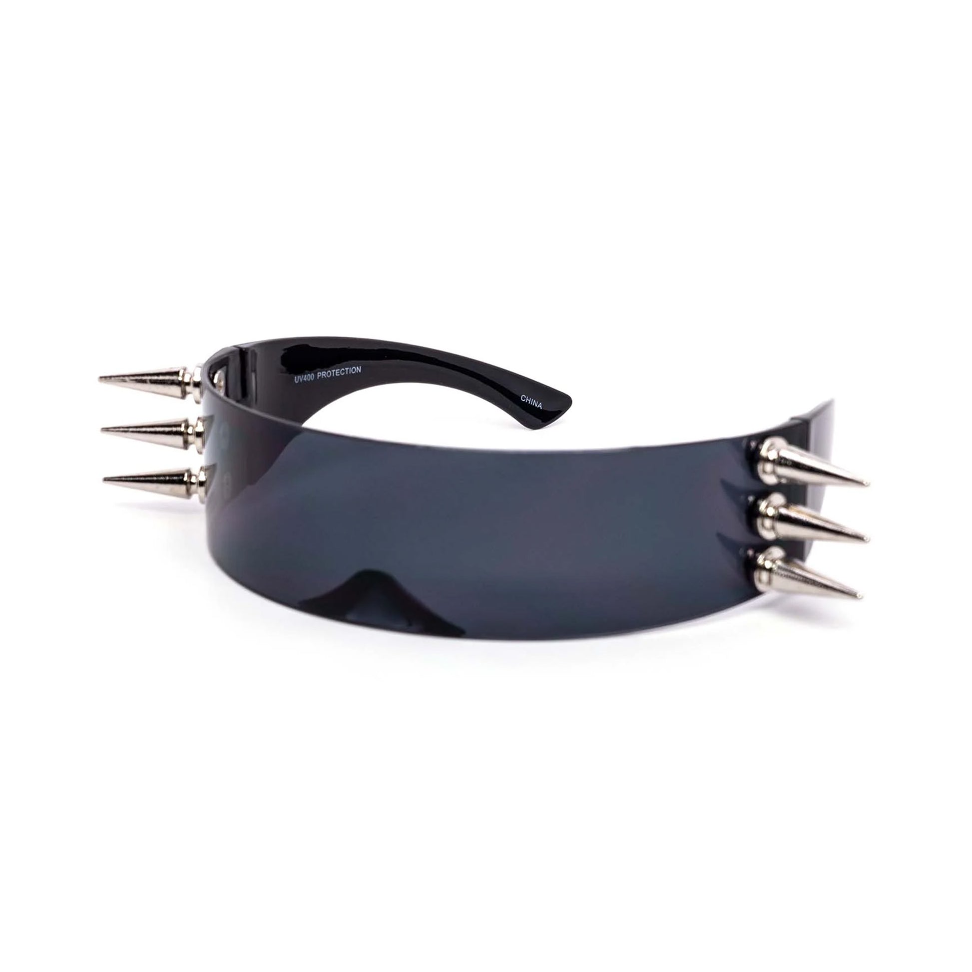 Cyberpunk Black Spiked Rave Sunglasses 