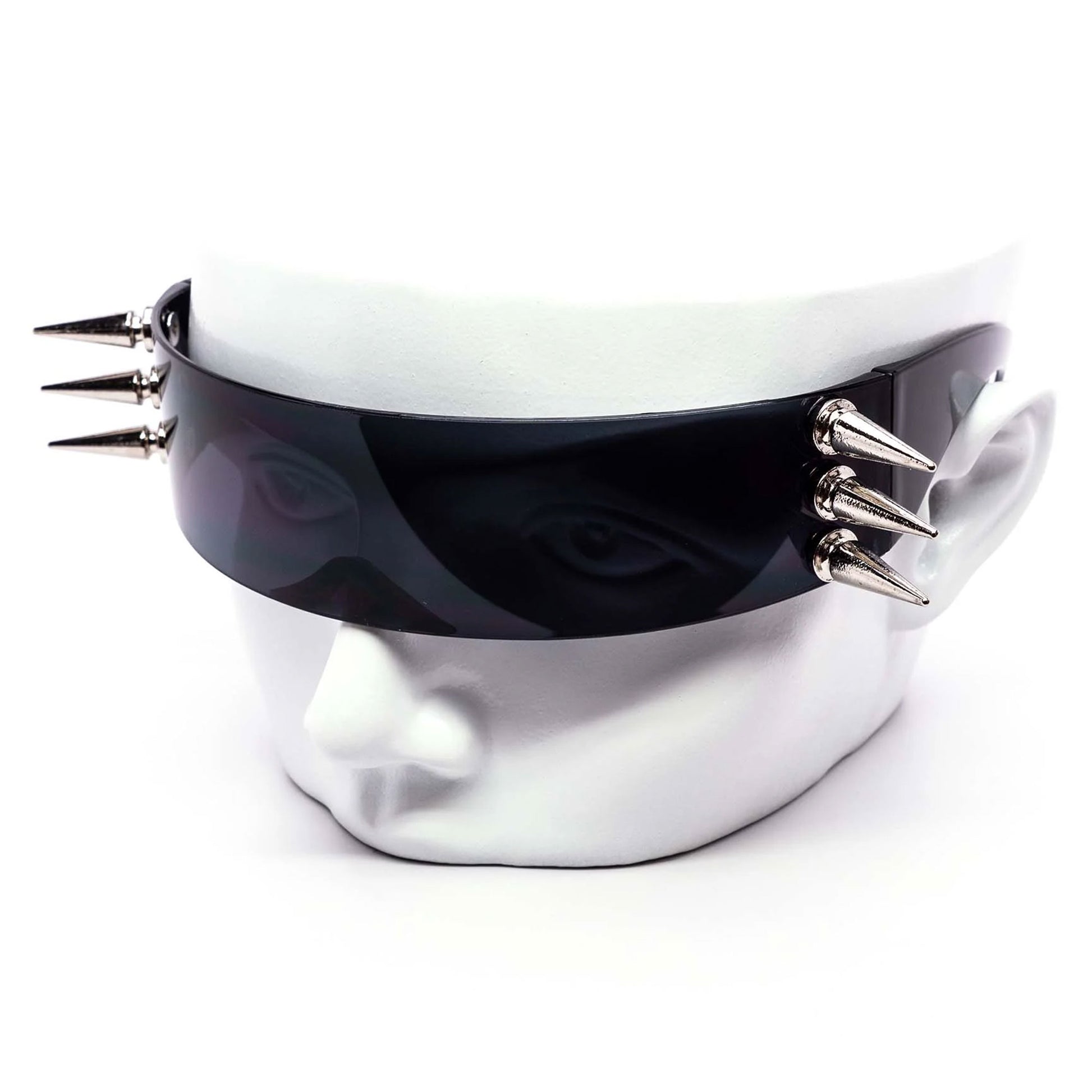 Cyberpunk Black Spiked Rave Sunglasses 