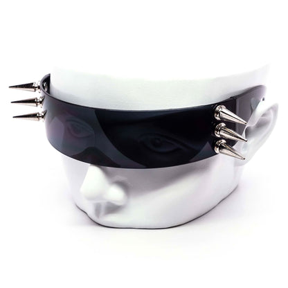 Cyberpunk Black Spiked Rave Sunglasses 