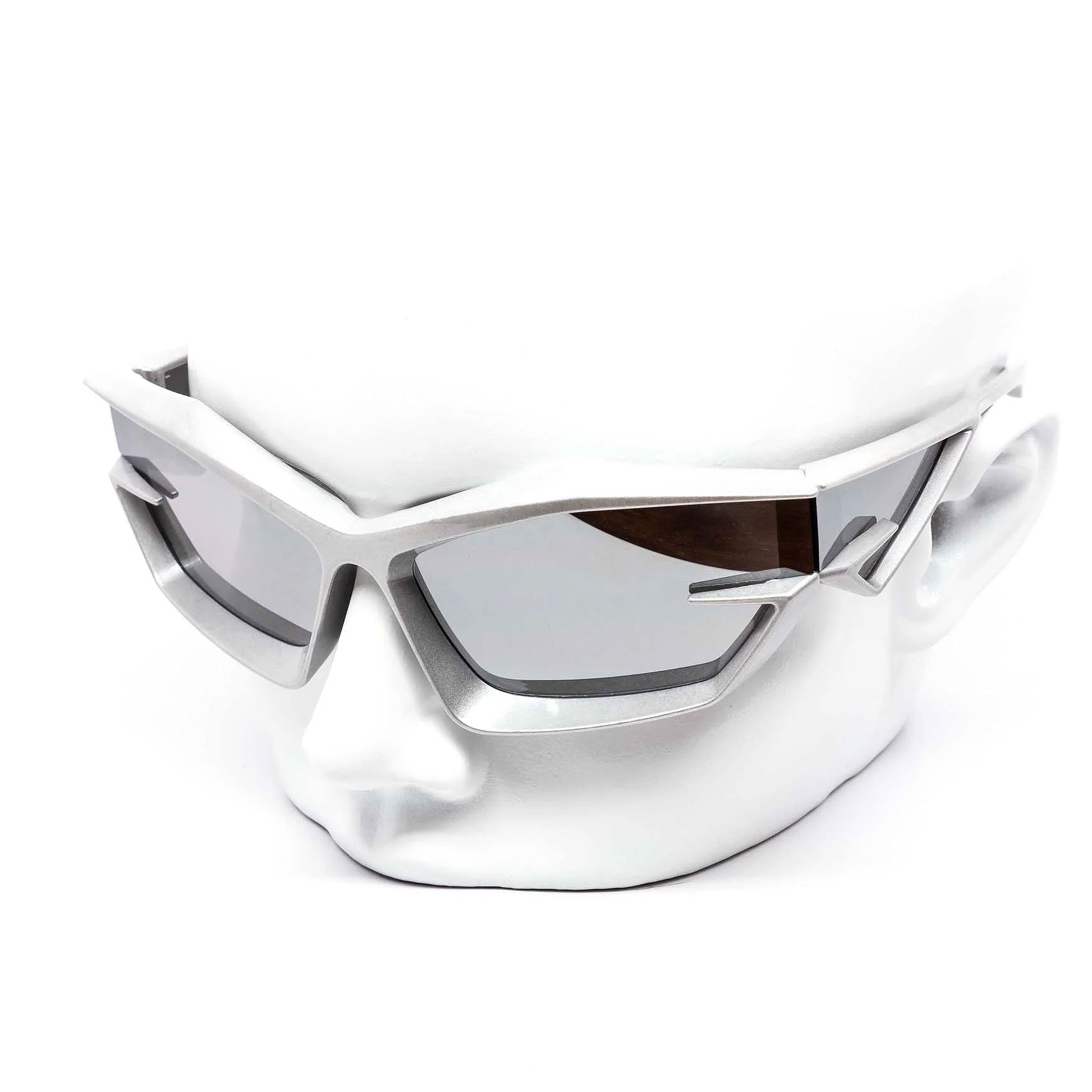 White Futuristic Rider Sunglasses 