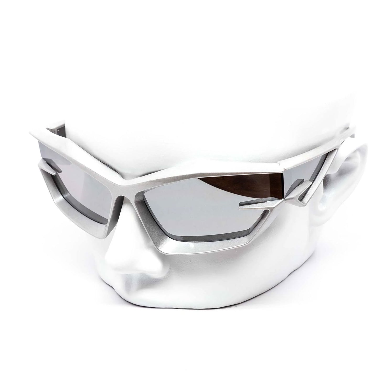 Futuristic Rider White Sunglasses 