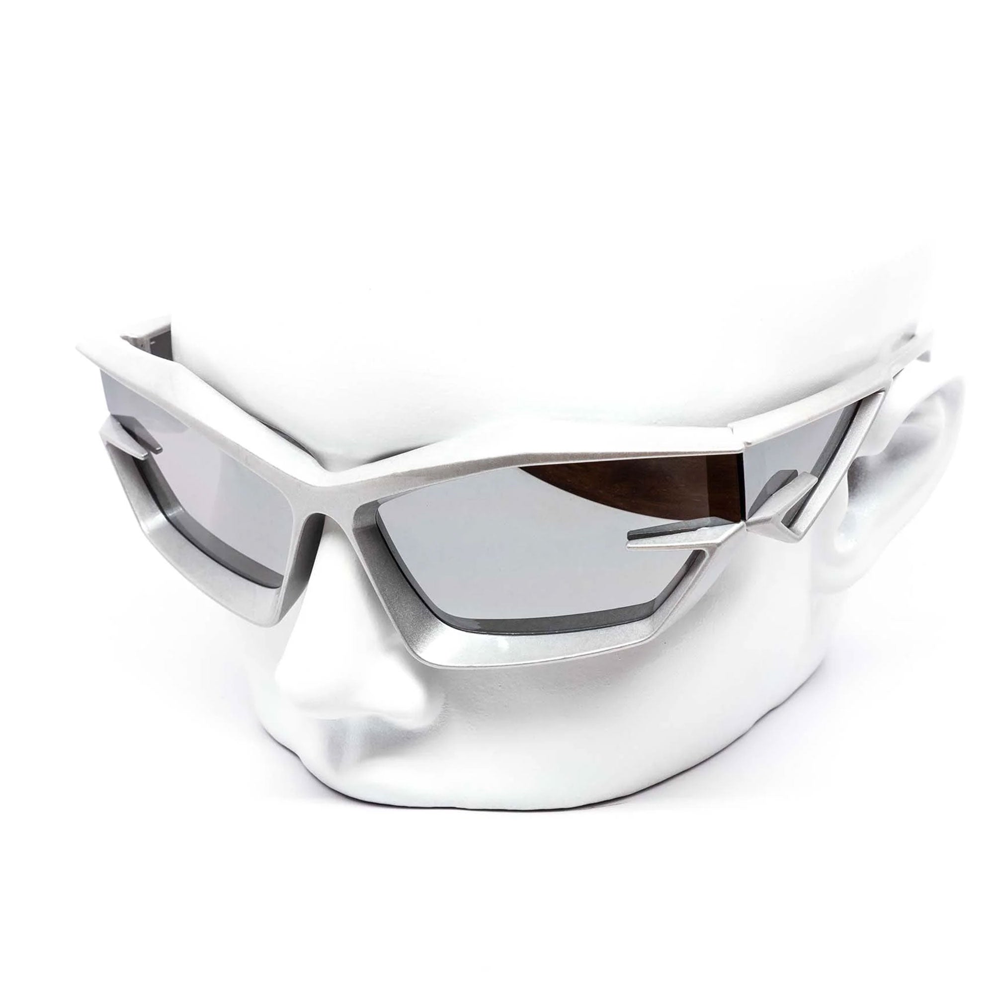 Futuristic Rider White Sunglasses 
