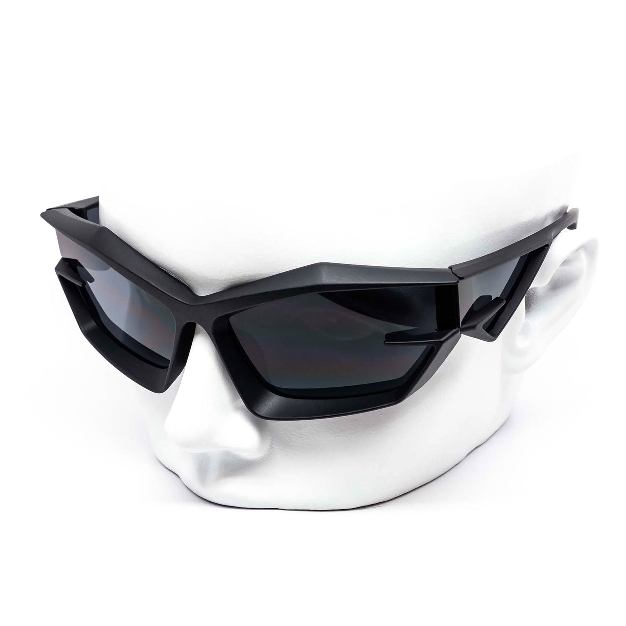 Futuristic Rider Matte Black Sunglasses 