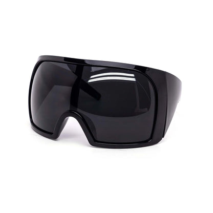 Futuristic Ski Black Sunglasses  Rave Gear