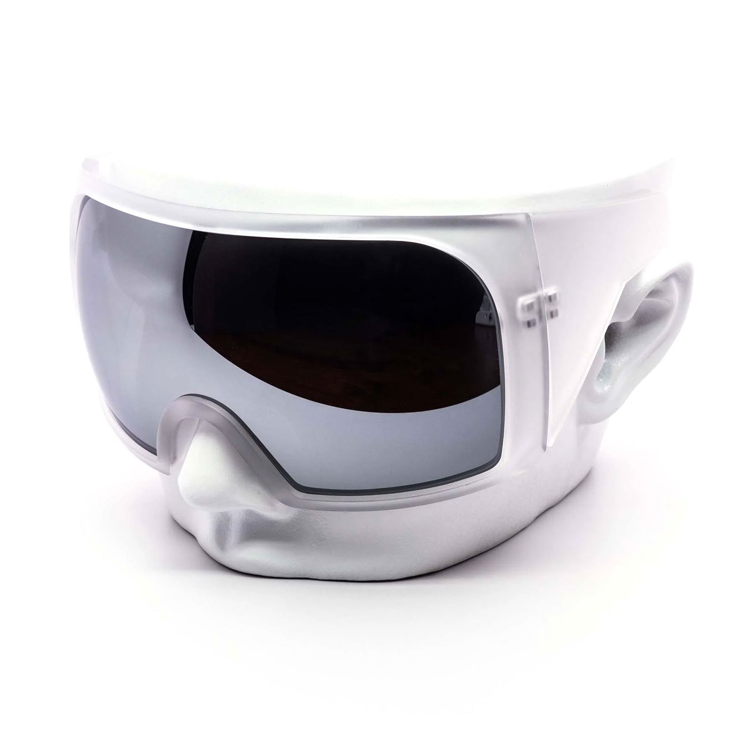 Futuristic White Ski Sunglasses 