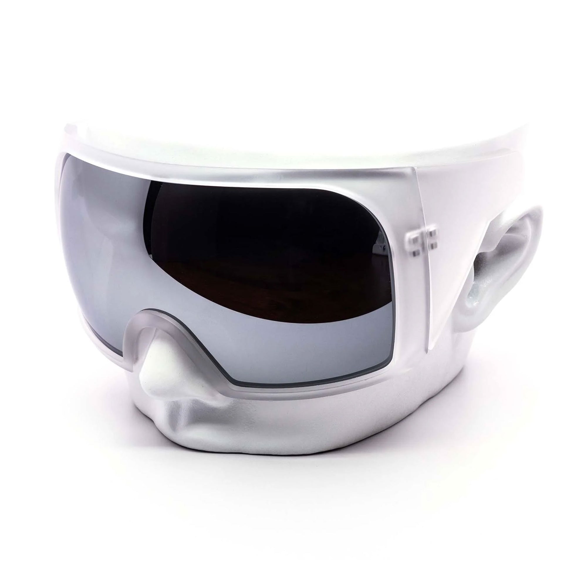 Futuristic White Ski Sunglasses 