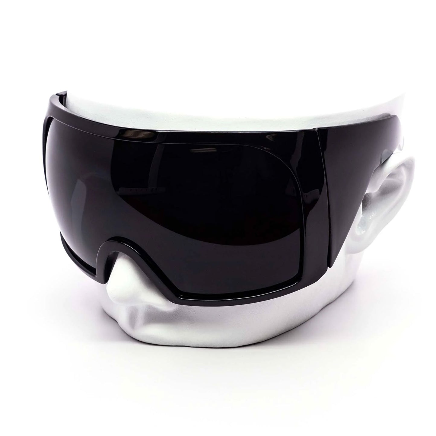 Futuristic Black Ski Sunglasses 