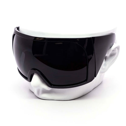 Futuristic Black Ski Sunglasses 