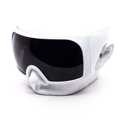 Futuristic White Ski Sunglasses 